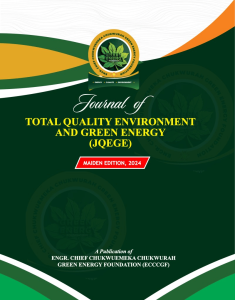 Journal of Total Quality Environment and Green Energy (JTQEGE) - Maiden Edition, 2024