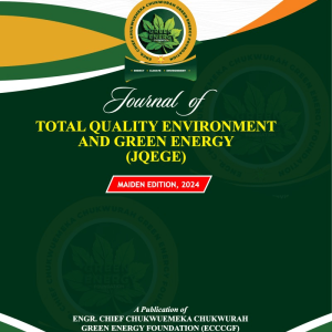 Journal of Total Quality Environment and Green Energy (JTQEGE) - Maiden Edition, 2024